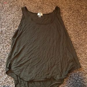 olive/forest green tank top